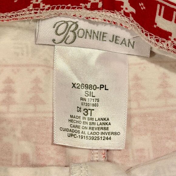 Bonnie Jean Toddler Girls Snow Globe Top & Leggings Snowman Set 3T Preowned - Picture 6 of 7